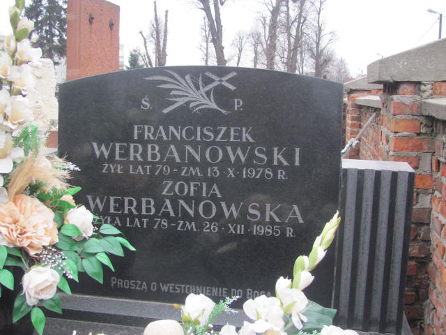 Zofia Werbanowska 1907 Warka - Grobonet - Wyszukiwarka osób pochowanych