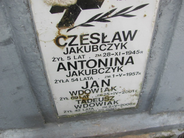 Antonina Jakubczyk 1902 Warka - Grobonet - Wyszukiwarka osób pochowanych