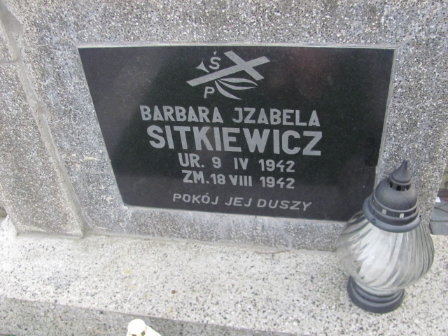 Barbara Izabela Sitkiewicz 1942 Warka - Grobonet - Wyszukiwarka osób pochowanych